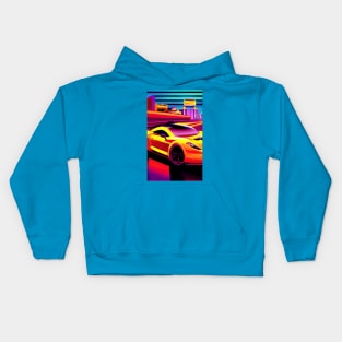 Fast car in Las Vegas Kids Hoodie